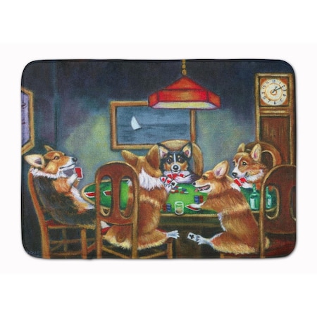 Micasa Corgi Playing Poker Machine Washable Memory Foam Mat MI891247